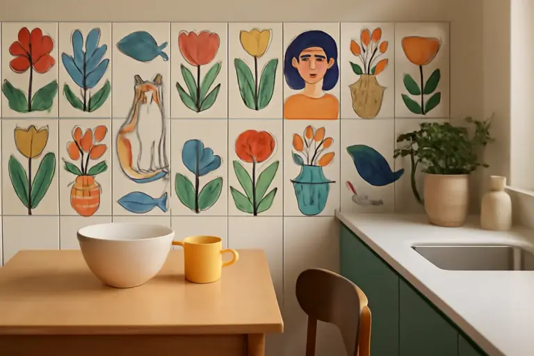 Illustrazioni su piastrelle ceramiche: la tendenza artistica che personalizza davvero ogni ambiente