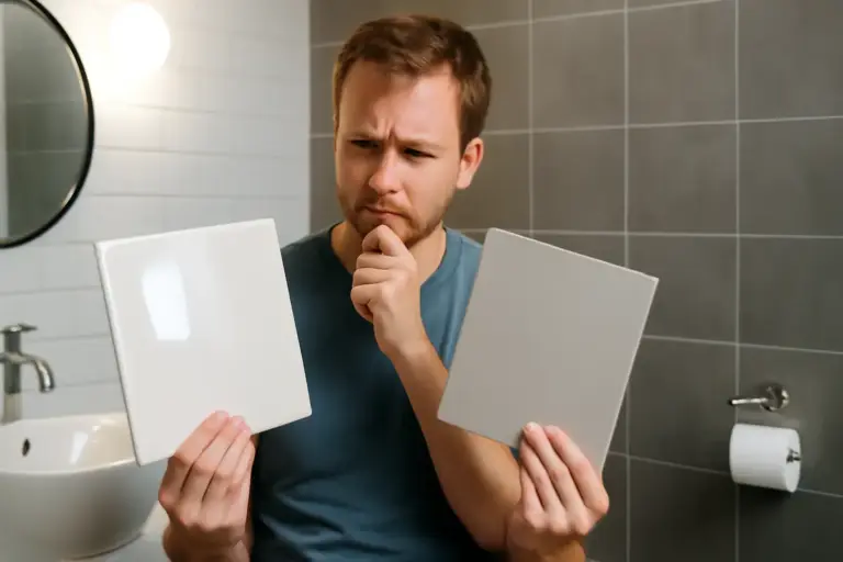 È meglio ceramica lucida o opaca per decorare il bagno? Vantaggi veri e rischi nascosti