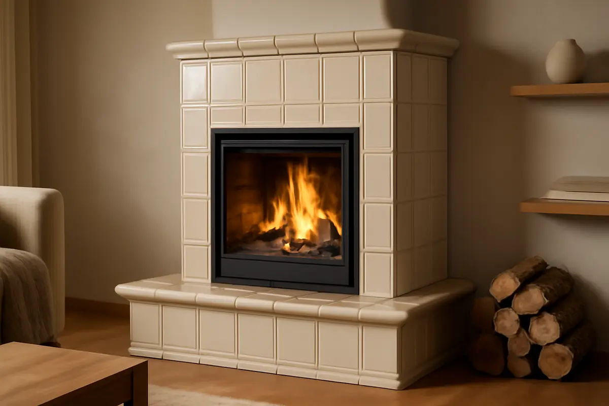 Camini rivestiti in maiolica: calore e stile senza rinunciare alla funzionalità