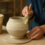 Metodo a ingobbio nella decorazione ceramica: texture morbide con una sola applicazione